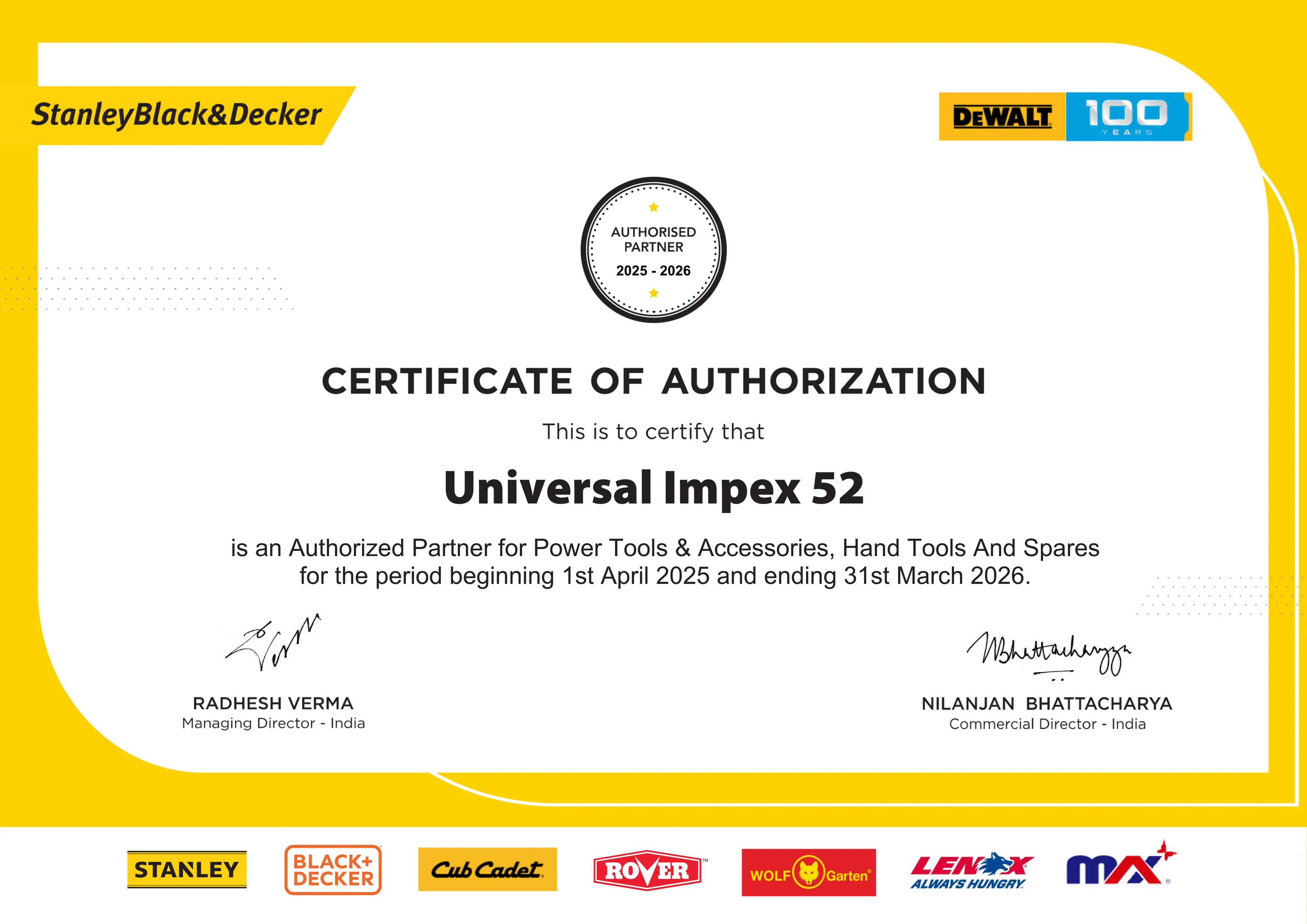 certificate